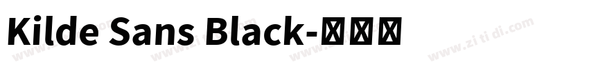 Kilde Sans Black字体转换